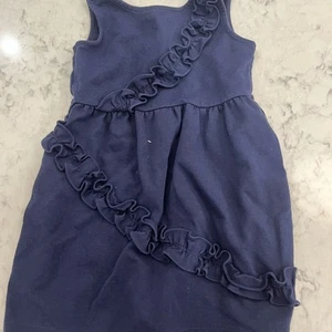 Janie and Jack Kinderkleid 3 dunkelblau Rüschen - Bild 1 von 2