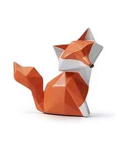Fox Figurine Gifts Geometric Sculpture Decor Animal Gifts Statue Polyresin - Picture 1 of 7