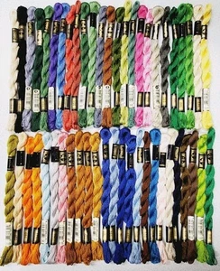 50 DMC Skeins #5 Perle Embroidery Floss Lot of 50 Different Colors A - Picture 1 of 5