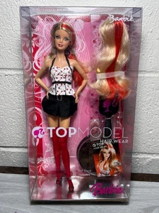 2007 Barbie Top Model Muse Hair Wear Doll Red Hair Extension Cherry Outfit Rare - Bild 1 von 5