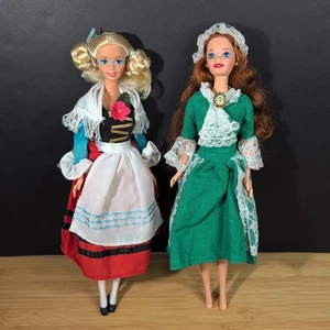 Barbie Irish & German Barbie Dolls Of The World Sammlung Lot 2 -1994 Mattel - Bild 1 von 12