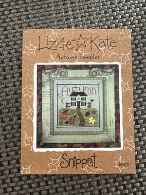 Lizzie Kate "Autumn Sampler" Mini Cross Stitch Chart #S22 OOP 2000 - Image 1 of 3