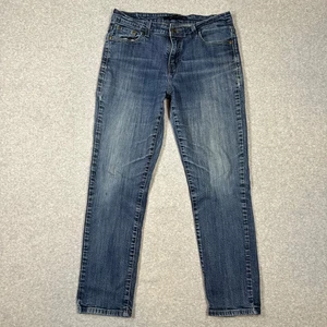 Levis The Original Jeans Womens 12 Mid Rise Skinny Blue Dark Wash Denim Stretch - Picture 1 of 11