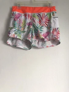 ATHLETA GIRL'S POLYESTER SPANDEX MULTI-COLOR PULL-ON POCKET SHORTS SIZE L / 12 - Picture 1 of 9