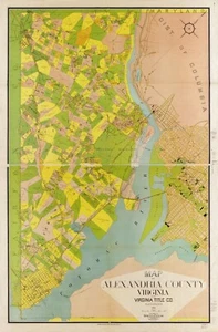 A4 Reprint of America Cities Towns States Map Alexandria County Virginia - Picture 1 of 1
