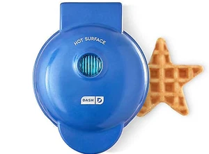 Dash Star Mini Waffle Maker 4' Waffles Easy to Clean Non-Stick Surfaces - Picture 1 of 9