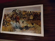  2  C M Russell "Bronc to Breakfast" PLACEMAT ART 17.5"X11.5" 