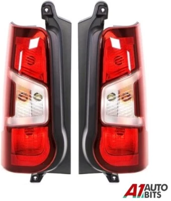 For Vauxhall Combo & Peugeot Partner 2018 ON Rear Light Tail Back Lamps Pair L+R - Image 1 of 4