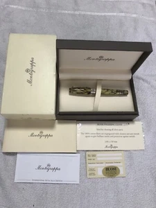 PENNA STILOGRAFICA MONTEGRAPPA EXTRA 1930 CELLULOIDE VERDE MARMORIZZATO NIB 18K - Imagen 1 de 24