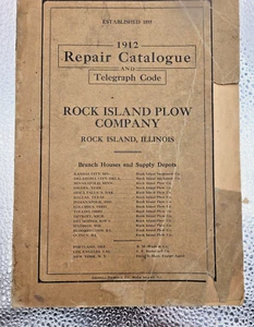 1912 REPAIR CATALOGUE ROCK ISLAND PLOW COMPANY - Picture 1 of 16