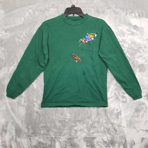 Disney Store Youth Green Small Long Sleeve Shirt Embroirdered Goofy Skateboard - Picture 1 of 7