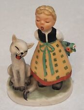 Vintage Rare Goebel Singing Girl With Cat Hahn 504 1958