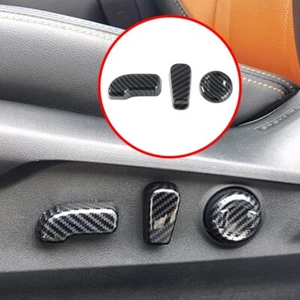 Seat Adjust Switch Button Cover Trim For Subaru Outback BT 2020-23 Carbon Fiber - Picture 1 of 8