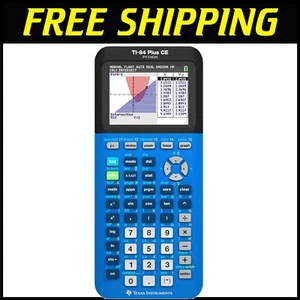 Stylish Bionic Blue TI-84 Plus CE Graphing Calculator - Lightweight & Versatile - Picture 1 of 9