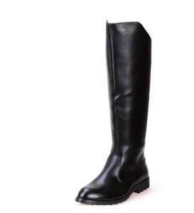 Men's Military Boots Faux Leather Knee High Equestrian Riding Casual Shoes Sz - Imagen 1 de 11