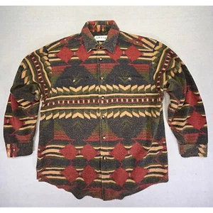 Orvis Vintage Medium Aztec Shirt Fishing Hunting Camping Cotton Button - Picture 1 of 10