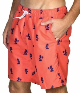 US Apparel Palm Tree Orange Men's Swimsuit Swim Shorts Trunks Swimwear Sm - XL - Picture 1 of 12