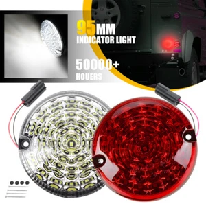 2x 95mm White Red LED Rear Reverse Lamp Light For Land Rover 90 110 Defender - Picture 1 of 9