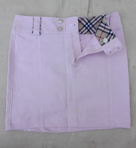 Burberry Skirt Girls 10 Pink Cotton Nova Check Trim Details Made in Spain Flawed - Picture 1 of 11