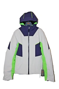 KJUS Boys Formula Ski Jacket Size 176 (US 16) Alloy/Atlanta Blue/Stem Green NEW - Picture 1 of 11
