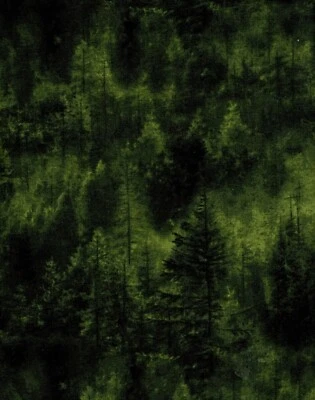 Urban Amish Green Tonal Print Cotton Fabric by Yolanda Fundora for Blank 1 Yard - Image 1 of 2