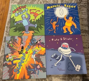 James Kochalka Comics Lot w/ Pinky & Stinky Monkey Vs Robot, 1+2 Super F*ckers + - Picture 1 of 3