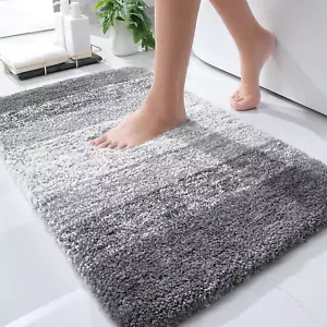 Soft Microfiber Bathroom Rugs 30x20 - Quick Dry, Absorbent, Machine Washable, Gr - Picture 1 of 12