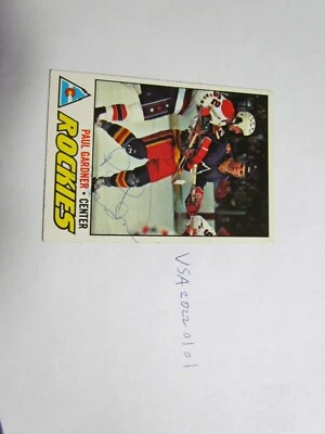1977 1978 Topps Paul Gardner Signed Hockey Card  - Image 1 of 3