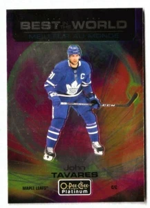 JOHN TAVARES 2020-21 O-PEE-CHEE platinum BEST IN THE WORLD BW-9 insert - Picture 1 of 2