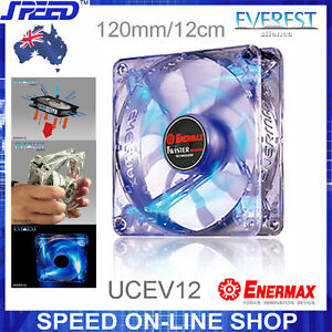 ENERMAX Everest Silence UCEV12 120mm Twister Bearing Blue LEDs Cooling Case Fan