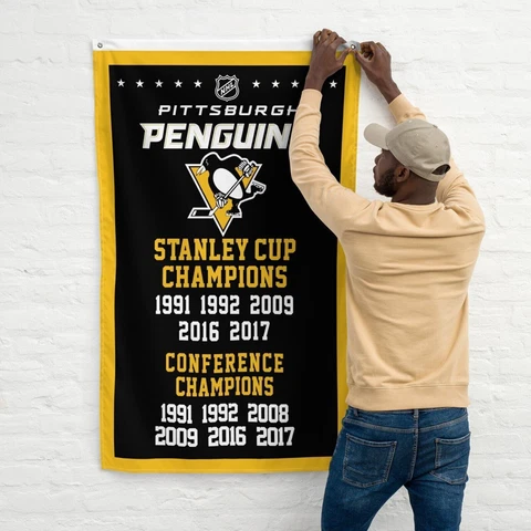Premium Flag Pittsburgh Penguins 3x5 ft Banner Hockey NHL Stanley Cup Champions Cover