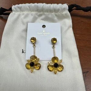 kate Spade Hanging Earrings Amber Crystals - Picture 1 of 6