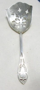 1920 Sterling PIERCED Bonbon Spoon, Baker Manchester Art Nouveau Lot # 18 - Bild 1 von 6