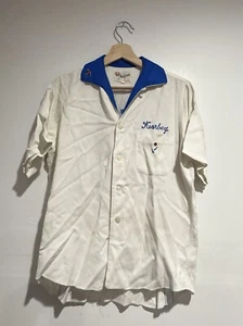 Vintage King Louie by Holiday Bowling Shirt Roehr Products 1950s White Men’s M - Picture 1 of 13