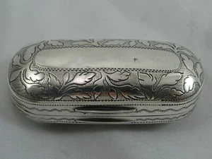 FINE GEORGE III sterling silver SNUFF BOX, 1809, 16gm - Picture 1 of 4