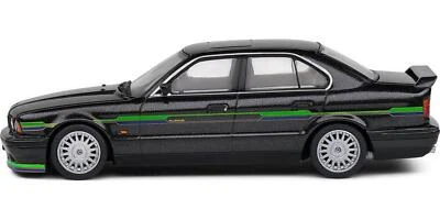 BMW E34 Alpina B10 1994 biturbo negro metálico con gráficos verdes diecast 1/43 Foto 1 de 4