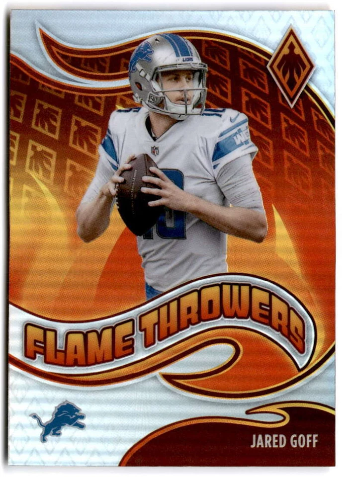 2021 Panini Phoenix Flame Throwers #FT-23 JARED GOFF  Detroit Lions  - Image 1 of 4