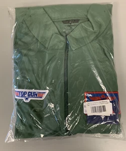 Top Gun Costume Adult Maverick Flight Suit Mens Union Suit XL PJs Cosplay Green - Picture 1 of 11