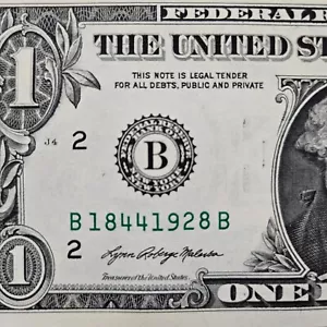 $1 Birthday Note One Dollar Bill 18441928 Uncirculated (Trailing 1928 ) - Picture 1 of 1