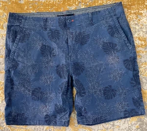 Weatherproof Bermuda Shorts Men's Size 40 Blue Floral Tropical 8” Inseam Cotton - Picture 1 of 7