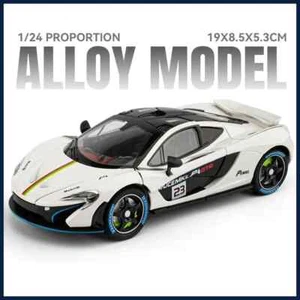 1:24 McLaren P1 GTR Supercar Diecast Car Model Simulation Sound Light Toy Gift - Picture 1 of 27