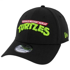 Teenage Mutant Ninja Turtles Logo 39Thirty Fitted Hat Black - Picture 1 of 24