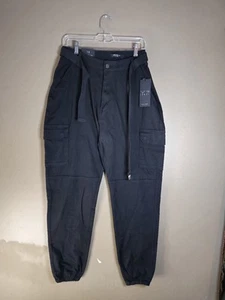 Nuevo American Bazi Los Angeles Negro Elástico Pantalones Carga Bolsillos Talla 1X - Imagen 1 de 11