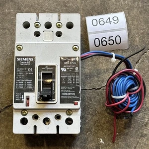 SIEMENS HEM3M100 100A 480V 3 POLE CIRCUIT BREAKER - Picture 1 of 5