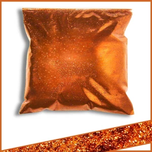 9oz (266ml) Bright Orange Metal Flake .004" - Very Fine Metallic Paint Additive - Picture 1 of 6