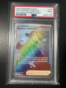 2022 Pokemon SWSH Brilliant Stars Cynthia's Ambition #169/172 PSA 9 - Picture 1 of 2