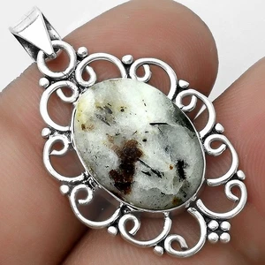 Natürlicher Astrophyllit - Russland 925 Sterling Silber Anhänger Schmuck P-1699 - Bild 1 von 5