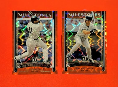 🔥Yankees Don MATTINGLY Gary SHEFFIELD /99-2025 Donruss MILESTONES RED XPLOSION Foto 1 de 4