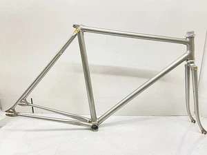 [Used] EIMEI NJS Fixie Frame Set Year unknown Chromoly Silver - Picture 1 of 9