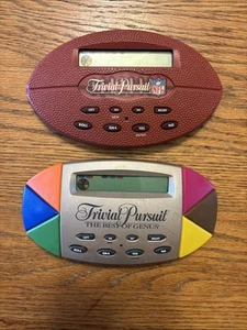 Trivial Pursuit The Best Of Genus & NFL Electronic Hand Held Games Hasbro Tested - Picture 1 of 2